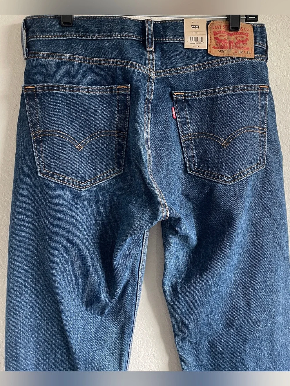 Levi's Men's 32x36 Straight Jeans Deep Blue Denim Work Wear Casual Preppy